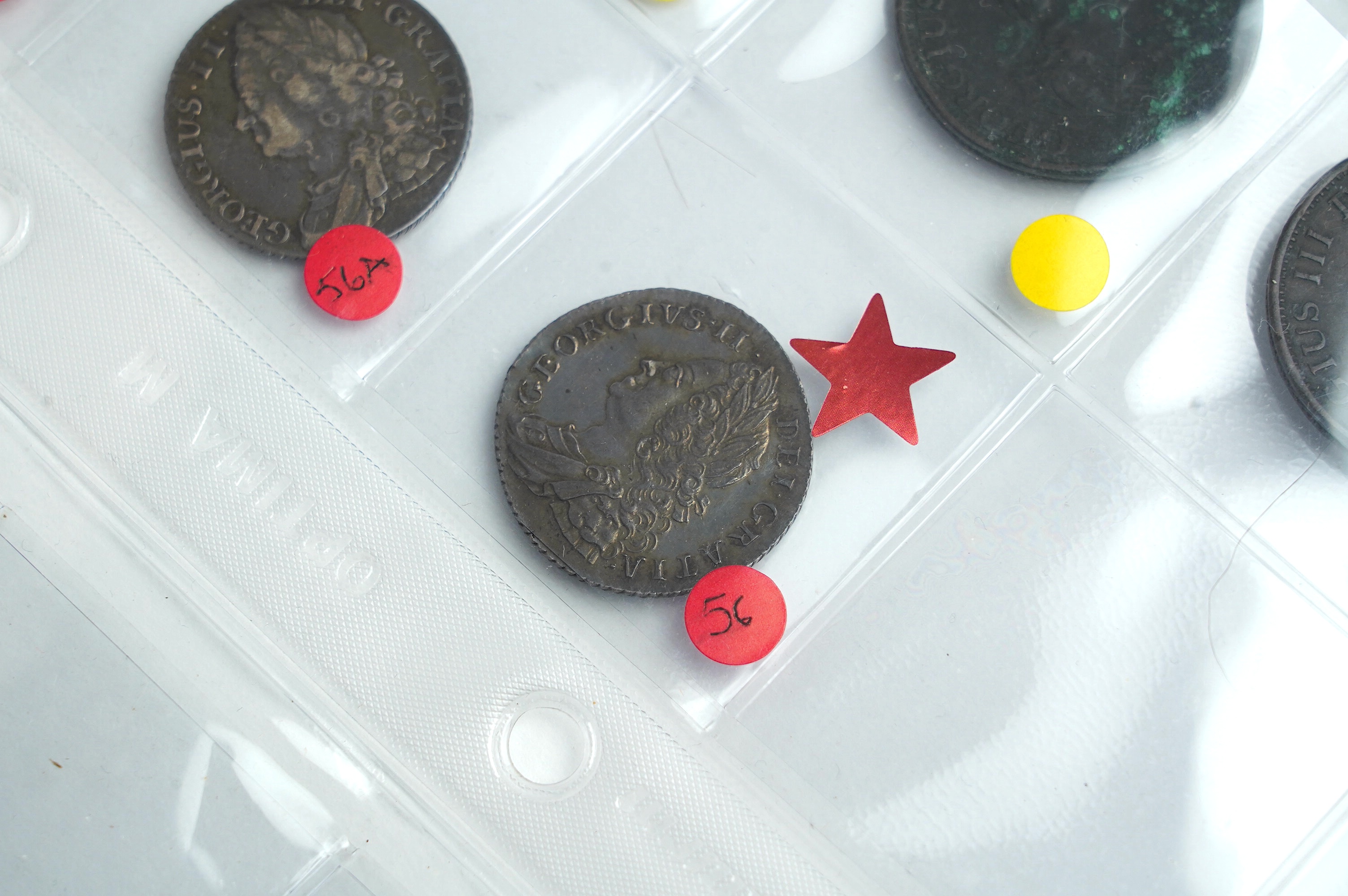 British coins, George II to William IV, crowns to farthings